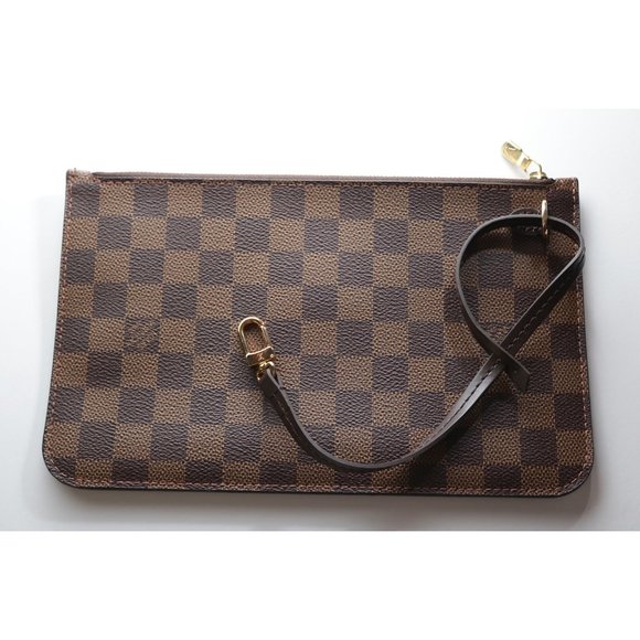 Louis Vuitton Neverfull MM Damier Ebene Canvas Tote Bag & Pouch *Authenticated - Picture 9 of 12